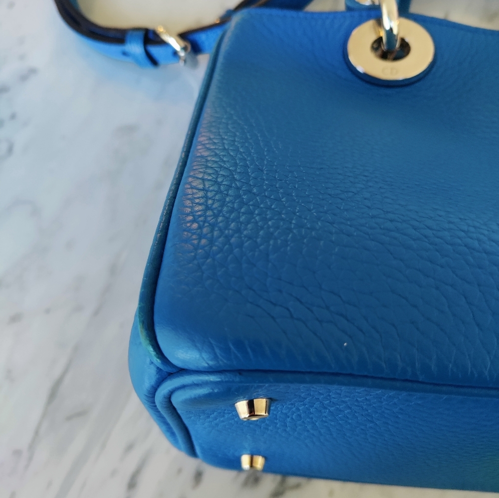 Diorissimo Dior Bag - Blue Bull Leather w/ Pink Interior – Raf Simons Era - Picture 6 of 8